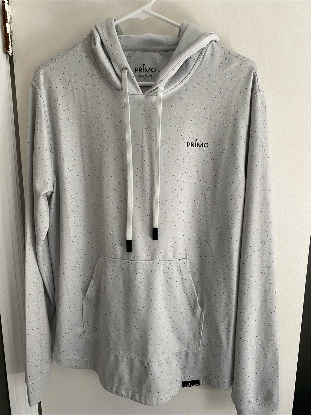 PRIMO Men's Light Gray Speckled Pullover Hoodie